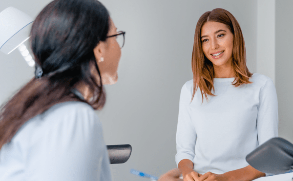 Doctor speaking with patient